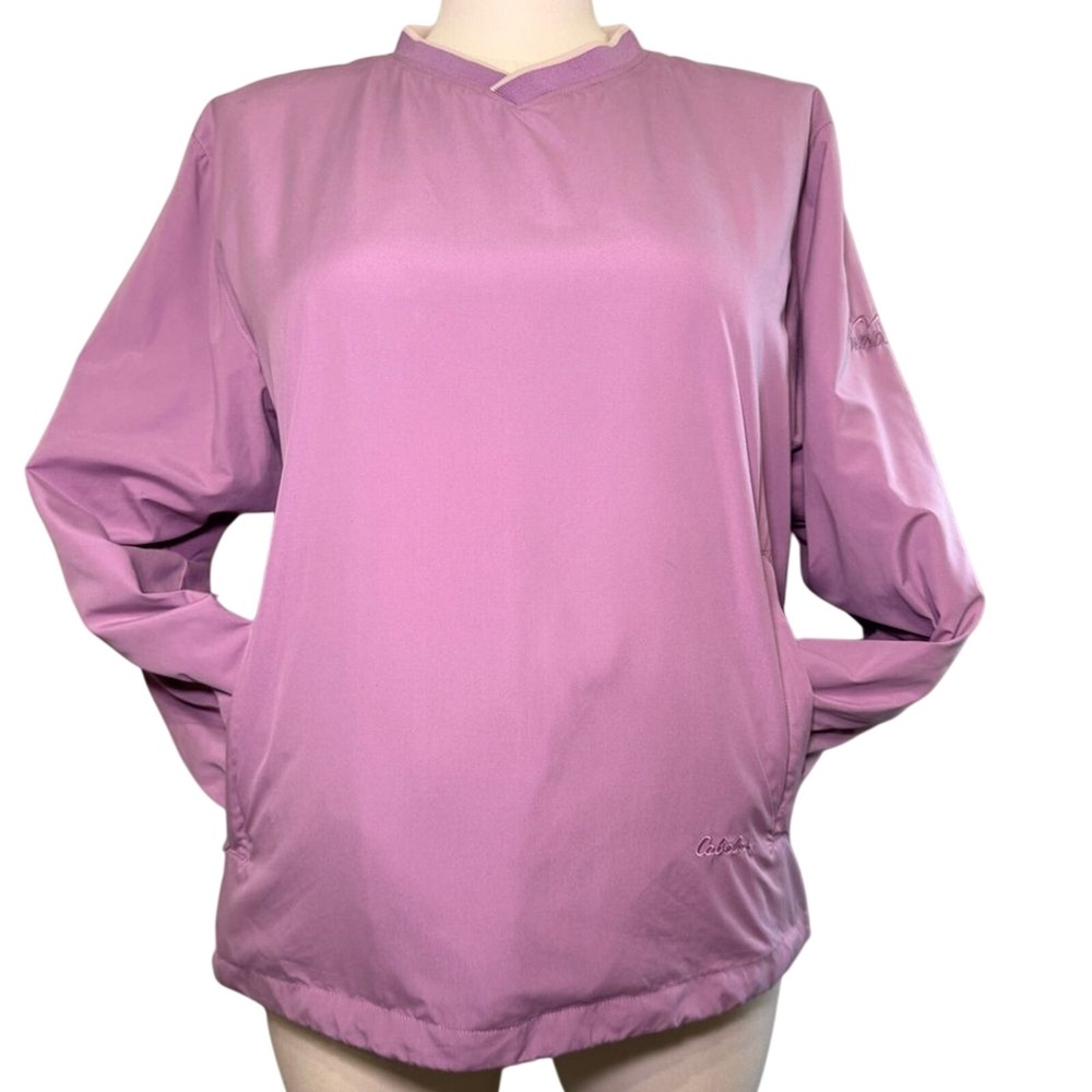 Cabela's Windcrest Pullover Windbreaker Golf Jacket Lavender Light Purple Cabela